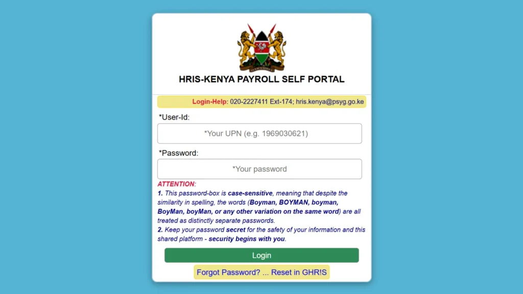 HRIS kenya payroll self portal