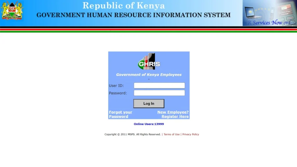 open GHRIS portal