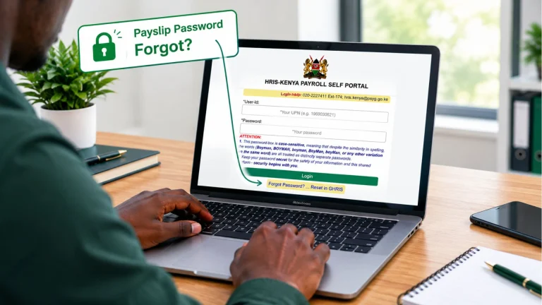 reset your uhr payslip password