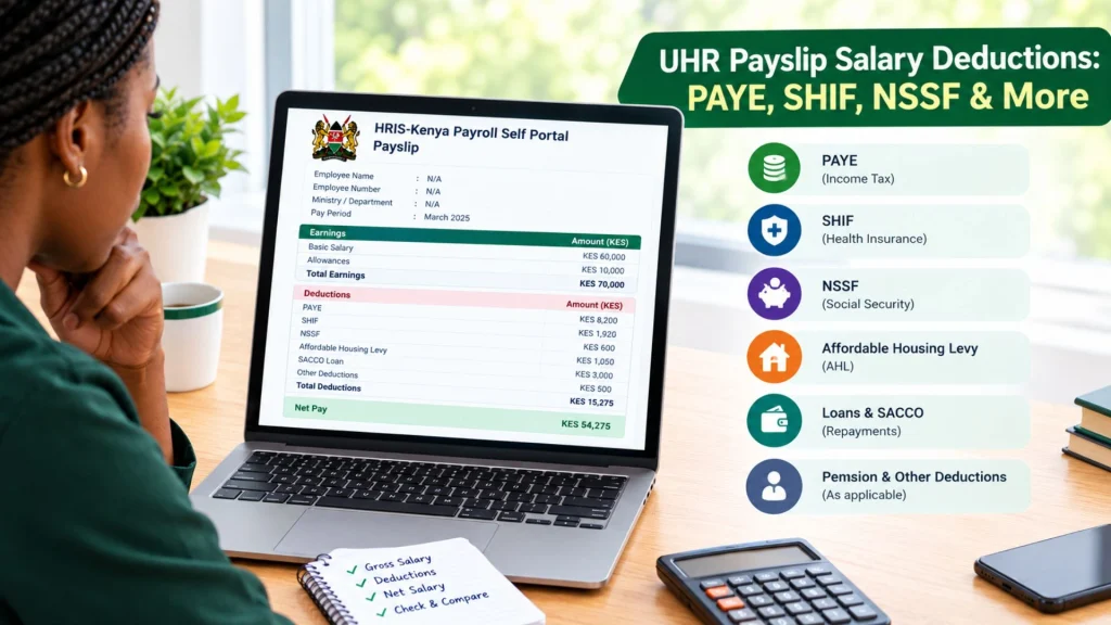 uhr payslip salary deductions